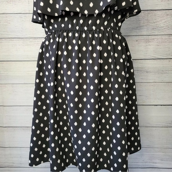 Elle Dress Womens Black Polka Dot Tiered Sundress Sleeveless Size Small - Picture 5 of 8